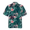 Flamingo Tropical Leaves Palm Hawaiian Shirt - Hyperfavor