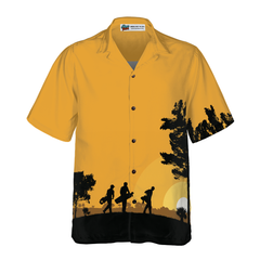 Golfers At Dusk Hawaiian Shirt - Hyperfavor