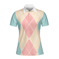 Just A Girl Who Loves Bowling Short Sleeve Polo Shirt, Plaid Pattern Bowling Polo Shirt For Female Bowlers - Hyperfavor