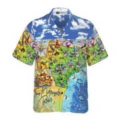 Beach Travel Custom Texas Hawaiian Shirt, Personalized Texas State Map Pattern Shirt, Texas Home Shirt For Men - Hyperfavor