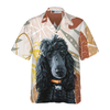 Black Poodle & The Brown Leaves Poodle Hawaiian Shirt, Best Dog Shirt For Men And Women - Hyperfavor
