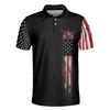 Billiards Eagle American Flag Black Polo Shirt, 8-ball Black Theme Polo Shirt, Best Billiards Shirt For Men - Hyperfavor