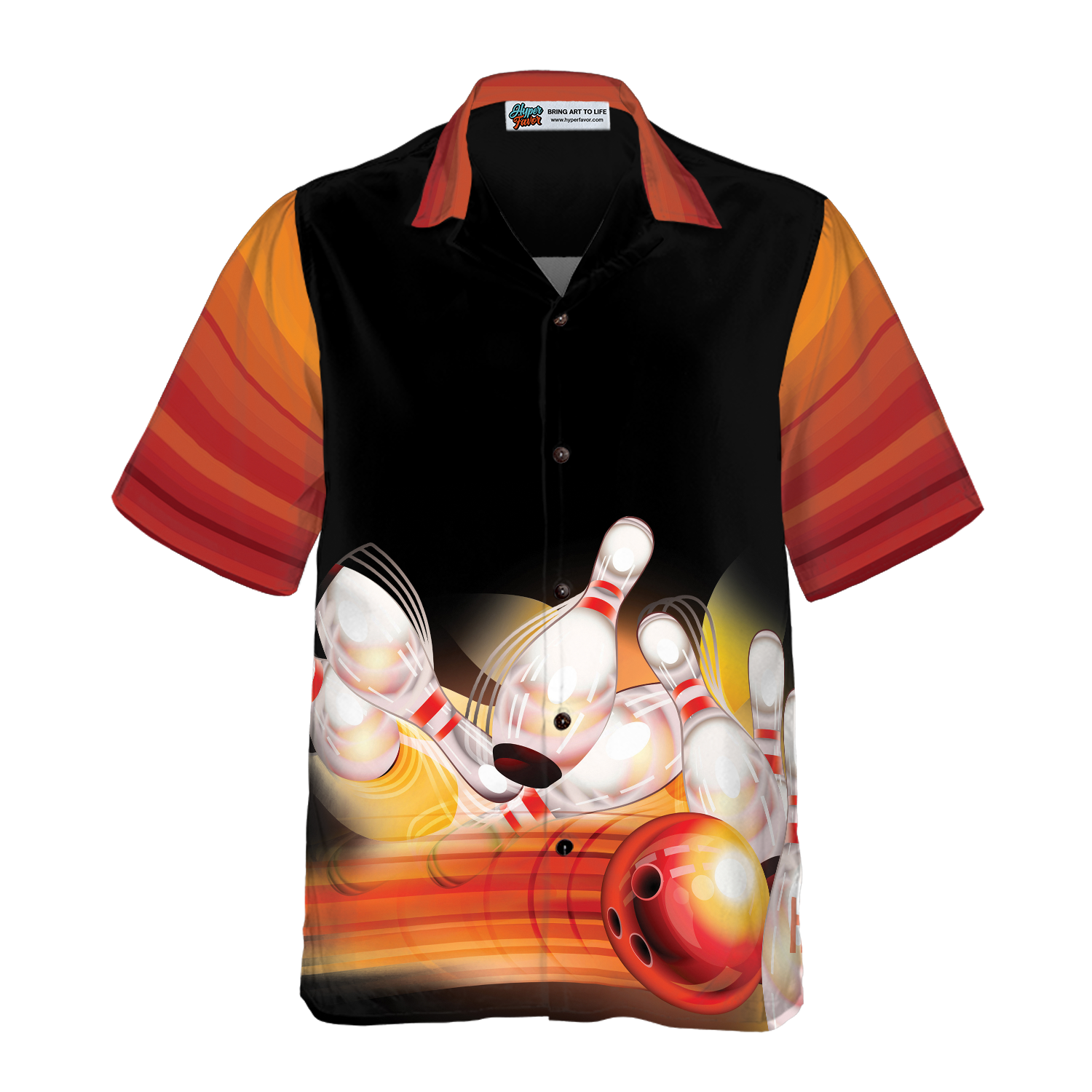 Bowling Ball And Pin Hawaiian Shirt - Hyperfavor