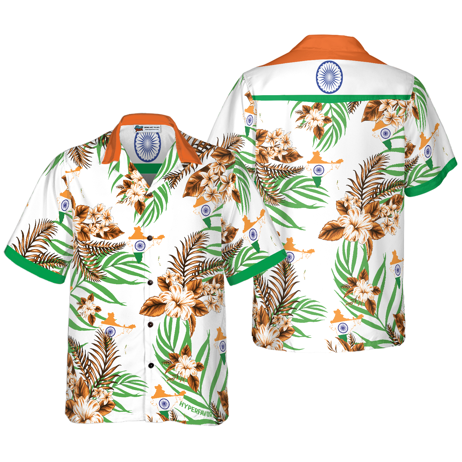 India Proud Hawaiian Shirt - Hyperfavor