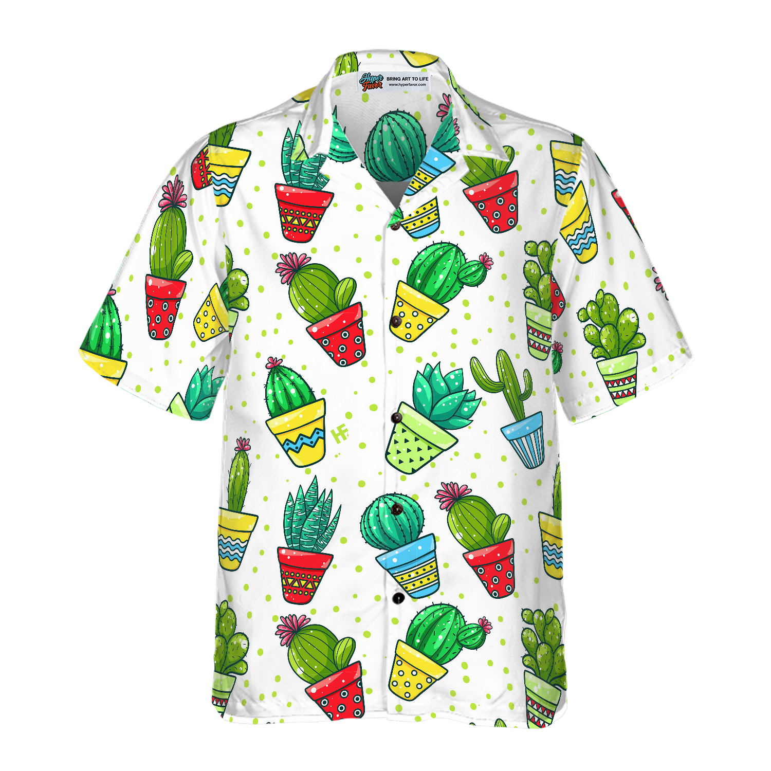 Cactus Seamless Pattern Hawaiian Shirt - Hyperfavor