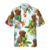 Tropical Flower With Poodle Hawaiian Shirt - Hyperfavor