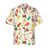 Hyperfavor Santa Surfing 1 Pattern Hawaiian shirt, Christmas Shirts Short Sleeve Button Down Shirt For Men And Women - Hyperfavor