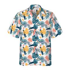 Tropical Leaves Elegant Exotic Hawaiian Shirt - Hyperfavor