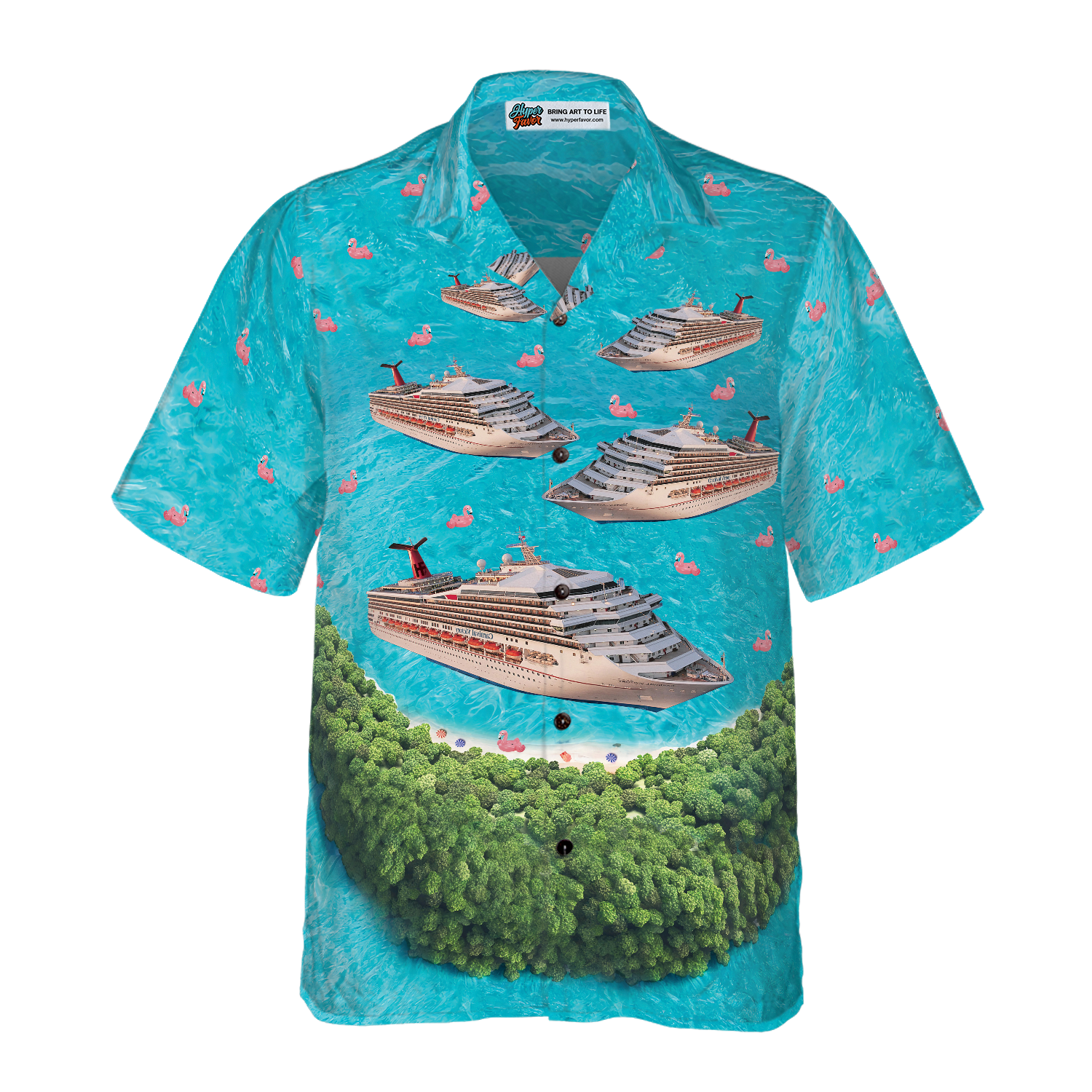 Big Cruise Ship Hawaiian Shirt - Hyperfavor