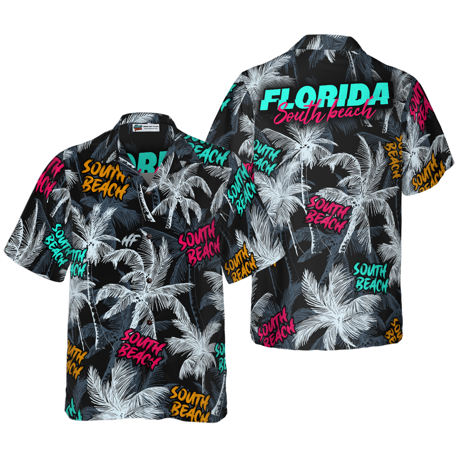 Coronado Beach Coconut Tree Seamless Hawaiian Shirt - Hyperfavor