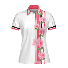 Life Is A Game But Golf Is Serious Golf Short Sleeve Women Polo Shirt, Floral Shirt With Sayings For Women - Hyperfavor