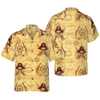 Skull Pirates Of The Ancient Sea Map Hawaiian Shirt - Hyperfavor