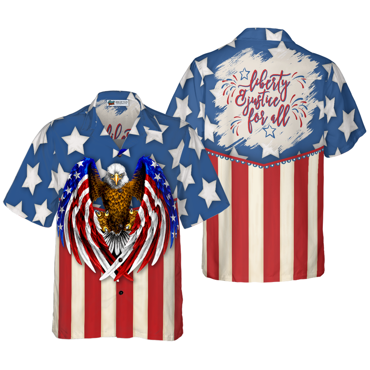 Liberty And Justice For All Hawaiian Shirt - Hyperfavor