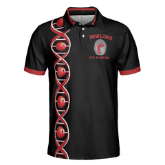 Bowling It's In My DNA Polo Shirt, Swag Bowling Polo Shirt For Male Bowlers, Best Bowling Gift Idea - Hyperfavor