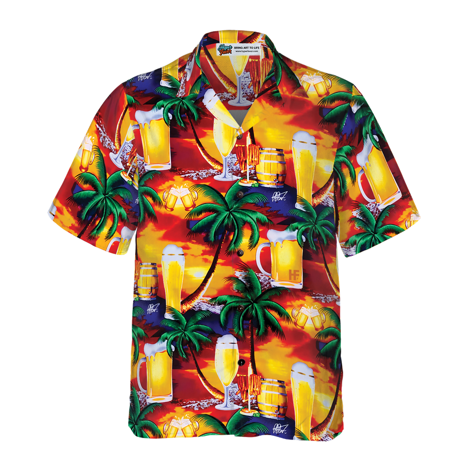 Beer in Paradise Hawaiian Shirt Hawaiian Shirt - Hyperfavor