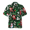 Hyperfavor Christmas Hawaiian Shirts, Santa Playing Golf Pattern Shirt Short Sleeve, Christmas Shirt Idea Gift For Men And Women - Hyperfavor