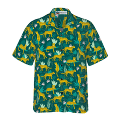 Leopards and tropical leaves Hawaiian Shirt - Hyperfavor