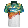 Golf Summer Tropical Beach Landscape Polo Shirt For Men - Hyperfavor