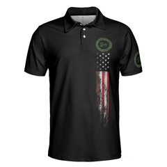 SM2 Dark Theme American Flag Polo Shirt - Hyperfavor