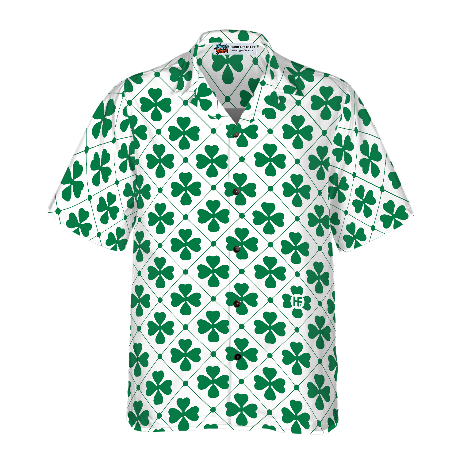 Four Leaf St Patrick's Day Hawaiian Shirt - Hyperfavor