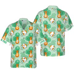 Cat Love And Free Hawaiian Shirt - Hyperfavor