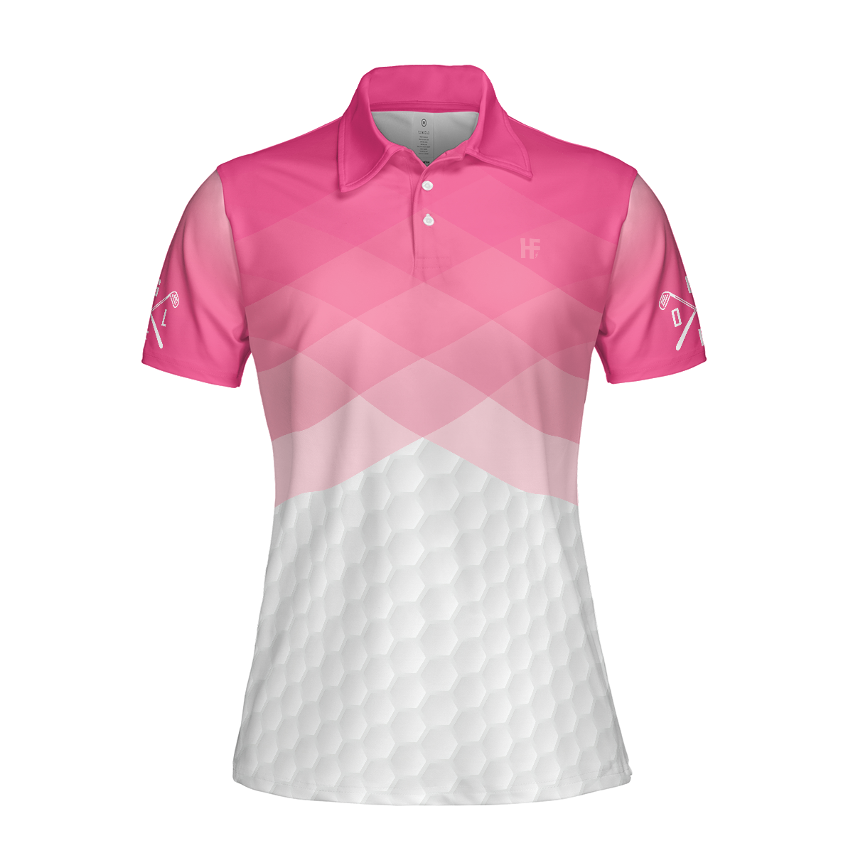 Just A Pink Girl Who Loves Playing Golf Short Sleeve Women Polo Shirt, Pink Argyle Pattern Golf Shirt - Hyperfavor