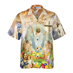 Jesus Happy Easter Hawaiian Shirt - Hyperfavor