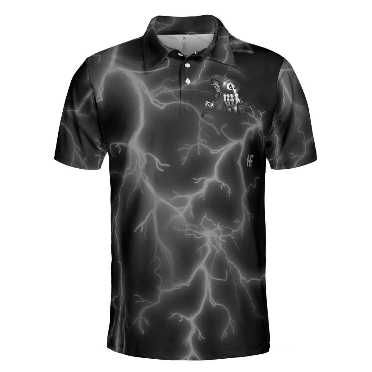 I Beat People With A Stick Polo Shirt, Black Billiards Polo Shirt For Billiards Enthusiasts, Scary Shirt - Hyperfavor