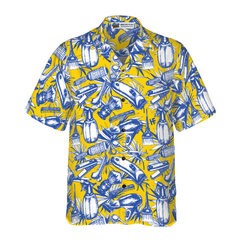 Floral Barber Equipment Hawaiian Shirt - Hyperfavor