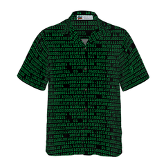 Binary Code Skull Hawaiian Shirt - Hyperfavor