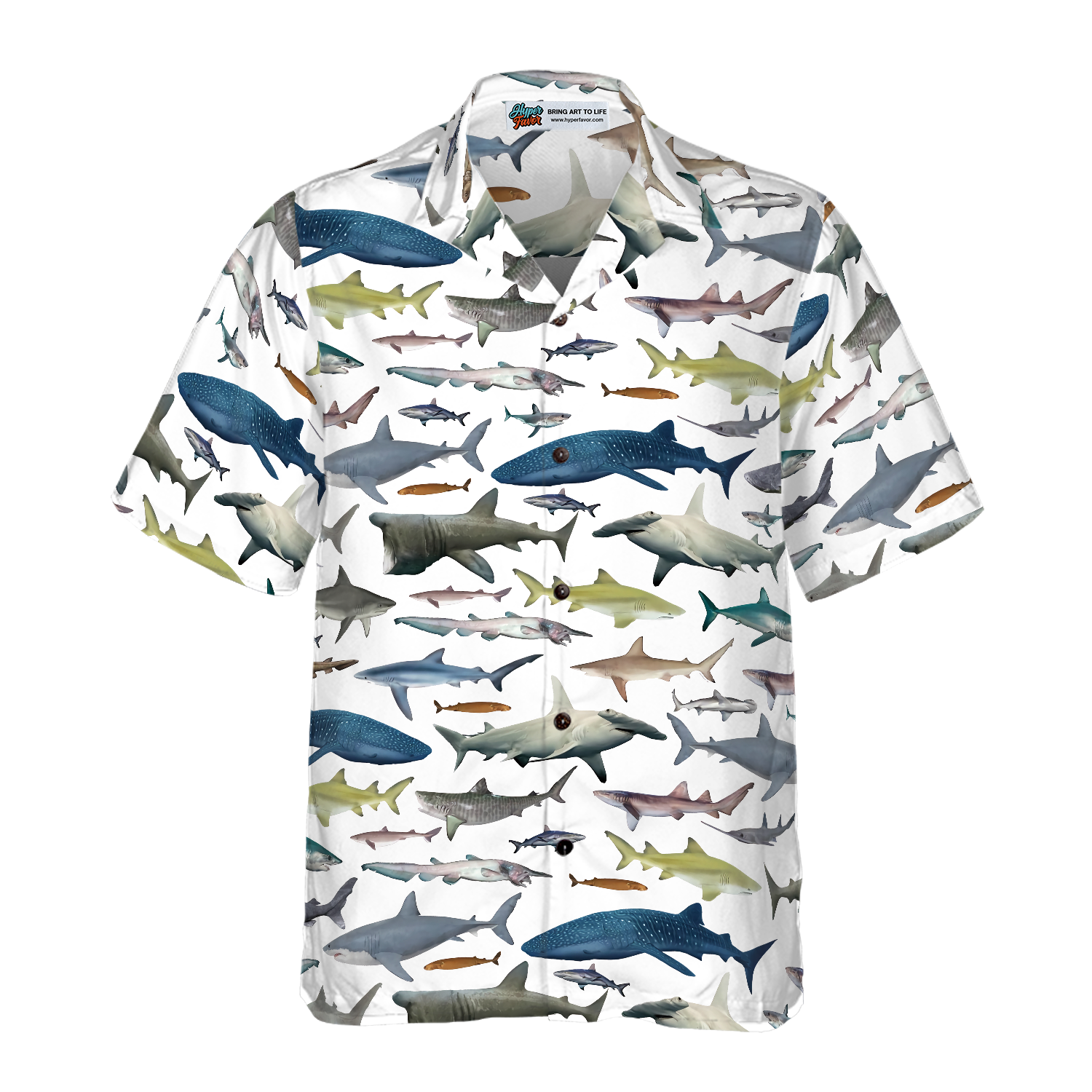 Type Of Sharks Hawaiian Shirt - Hyperfavor