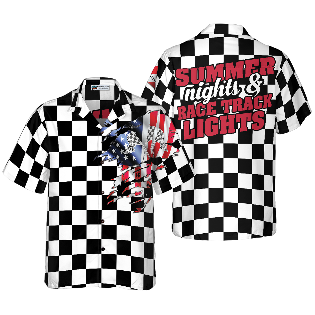 Summer Nights & Race Track Lights Hawaiian Shirt - Hyperfavor