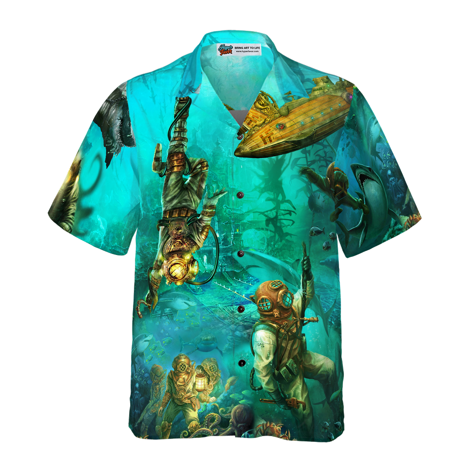 Into The Sea Scuba Diving Hawaiian Shirt - Hyperfavor