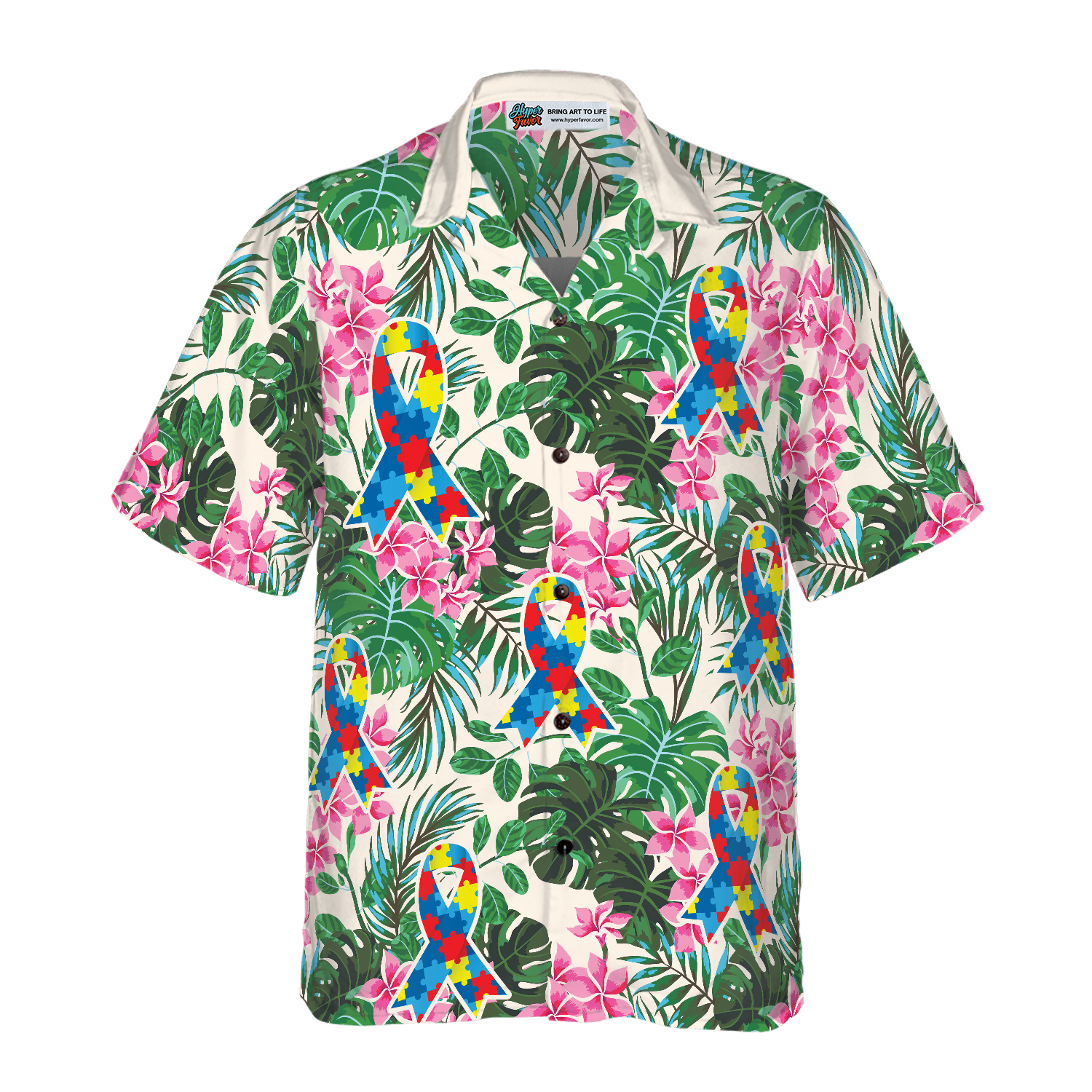 Cat Autism Awareness Hawaiian Shirt - Hyperfavor