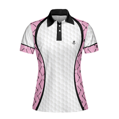 Swing Swear And Repeat Golf Girl Life Golf Short Sleeve Women Polo Shirt, Argyle Pattern Golf Shirt For Ladies - Hyperfavor