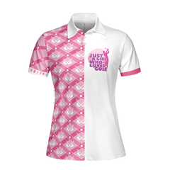 Just A Girl Who Loves Golf Short Sleeve Women Polo Shirt - Hyperfavor