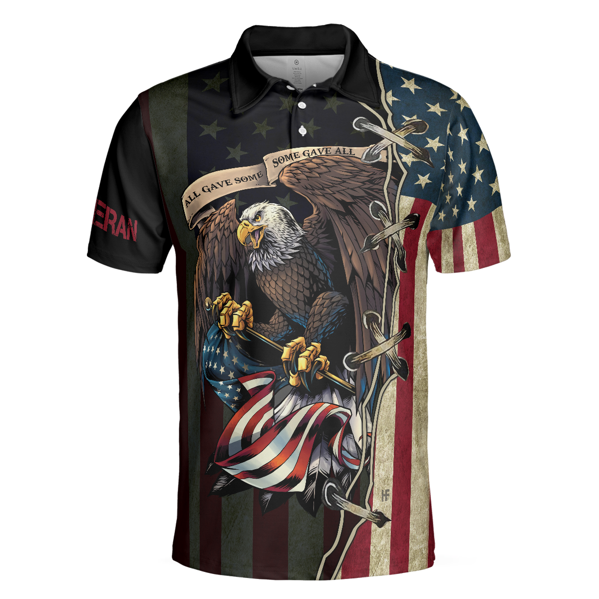 All Gave Some Some Gave All Veteran Polo Shirt, American Bald Eagle Shirt Design, Patriotic Shirt For Veterans - Hyperfavor