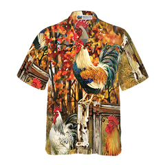 Chicken Family Farm Hawaiian Shirt - Hyperfavor