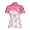 Ballerina Short Sleeve Women Polo Shirt, Pink Ballet Polo Shirt Design For Ladies, Gift For Ballet Dancer - Hyperfavor