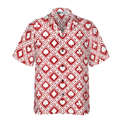 Casino Red Pattern Hawaiian Shirt - Hyperfavor