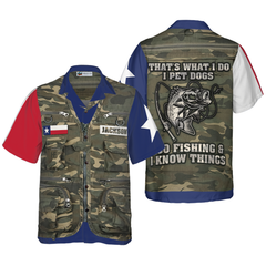 Waistcoat Fishing Texas Custom Hawaiian Shirt, That's What I Do I Go Fishing And I Know Thing Shirt, Texas Home Shirt For Men - Hyperfavor