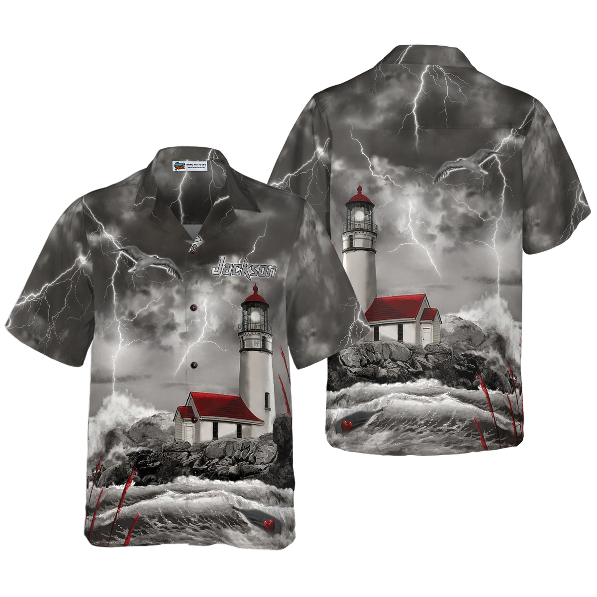 Lighthouse holder Custom Hawaiian Shirt - Hyperfavor