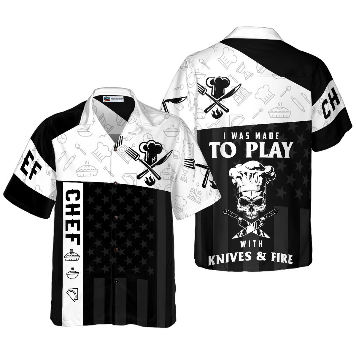 I Was Made To Play With Knives And Fire Chef Hawaiian Shirt - Hyperfavor