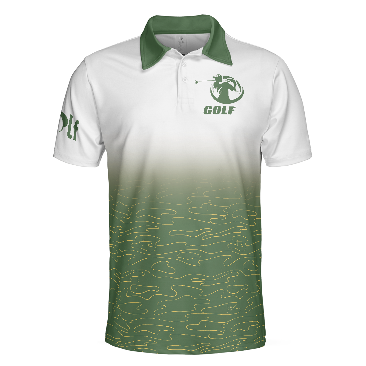 Elegant Born To Golf Forced To Work Golf Polo Shirt, White And Green Golf Shirt For Men - Hyperfavor