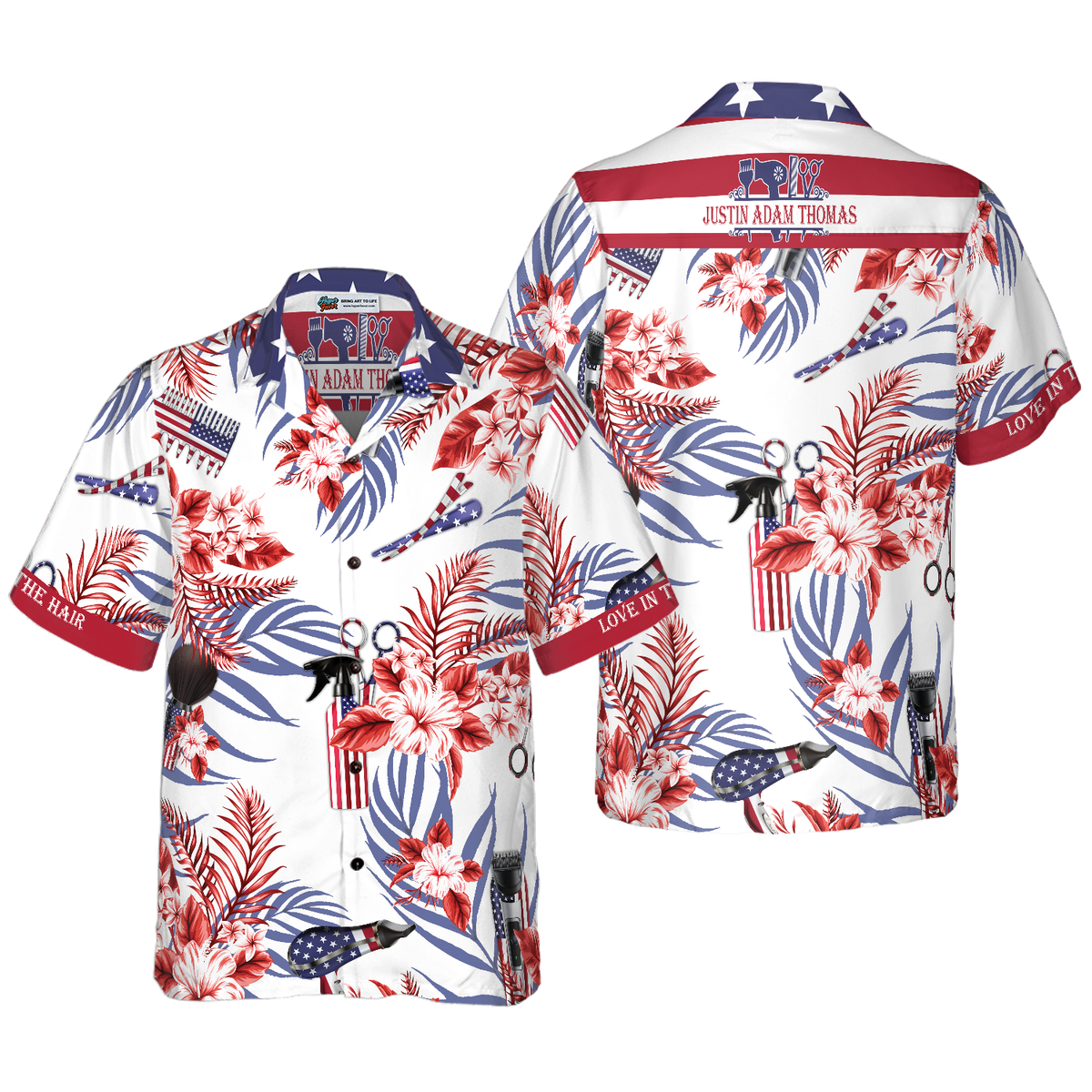 Personalized Hairstylist Tropical Custom Hawaiian Shirt - Hyperfavor