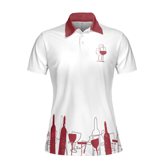 I'm A Simple Woman Short Sleeve Women Polo Shirt, Wine Golf Shirt For Ladies, Golf Gift For Wine Lovers - Hyperfavor