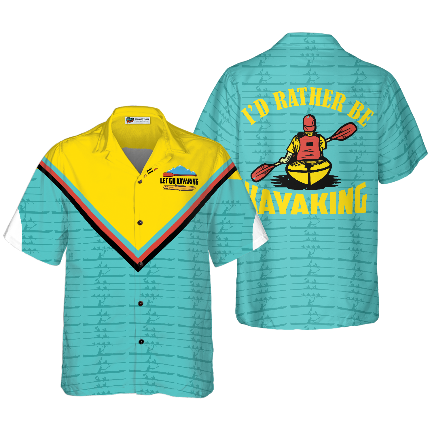 I'd Rather Be Kayaking Hawaiian Shirt - Hyperfavor