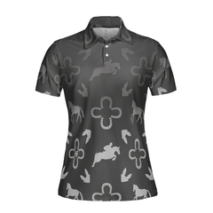 Luxury Equestrian Shirt For Women Short Sleeve Women Polo Shirt - Hyperfavor