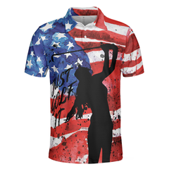 American Golfer Just Golf It V2 Short Sleeve Golf Polo Shirt, Polo Shirts For Men And Women - Hyperfavor