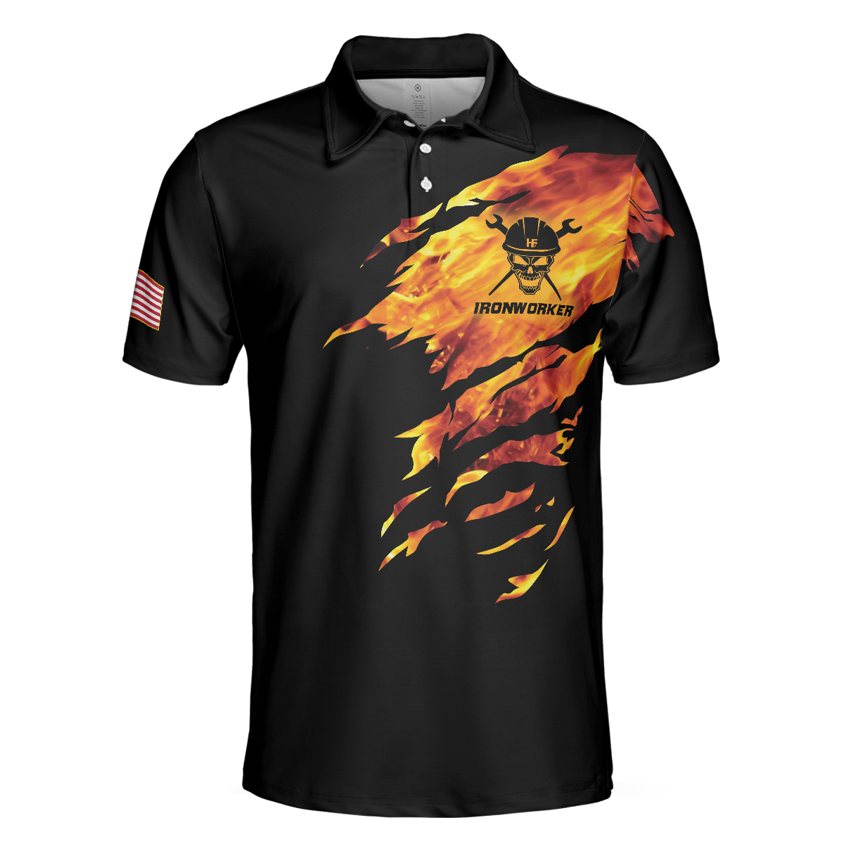 Ironworker My Craft Allows Me To Build Anything Polo Shirt, Skull Polo Shirt, Ironworker Shirt For Men - Hyperfavor